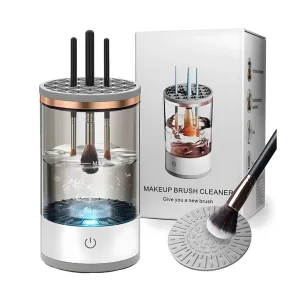 Limpiador de brochas de maquillaje eléctrico con enchufe USB