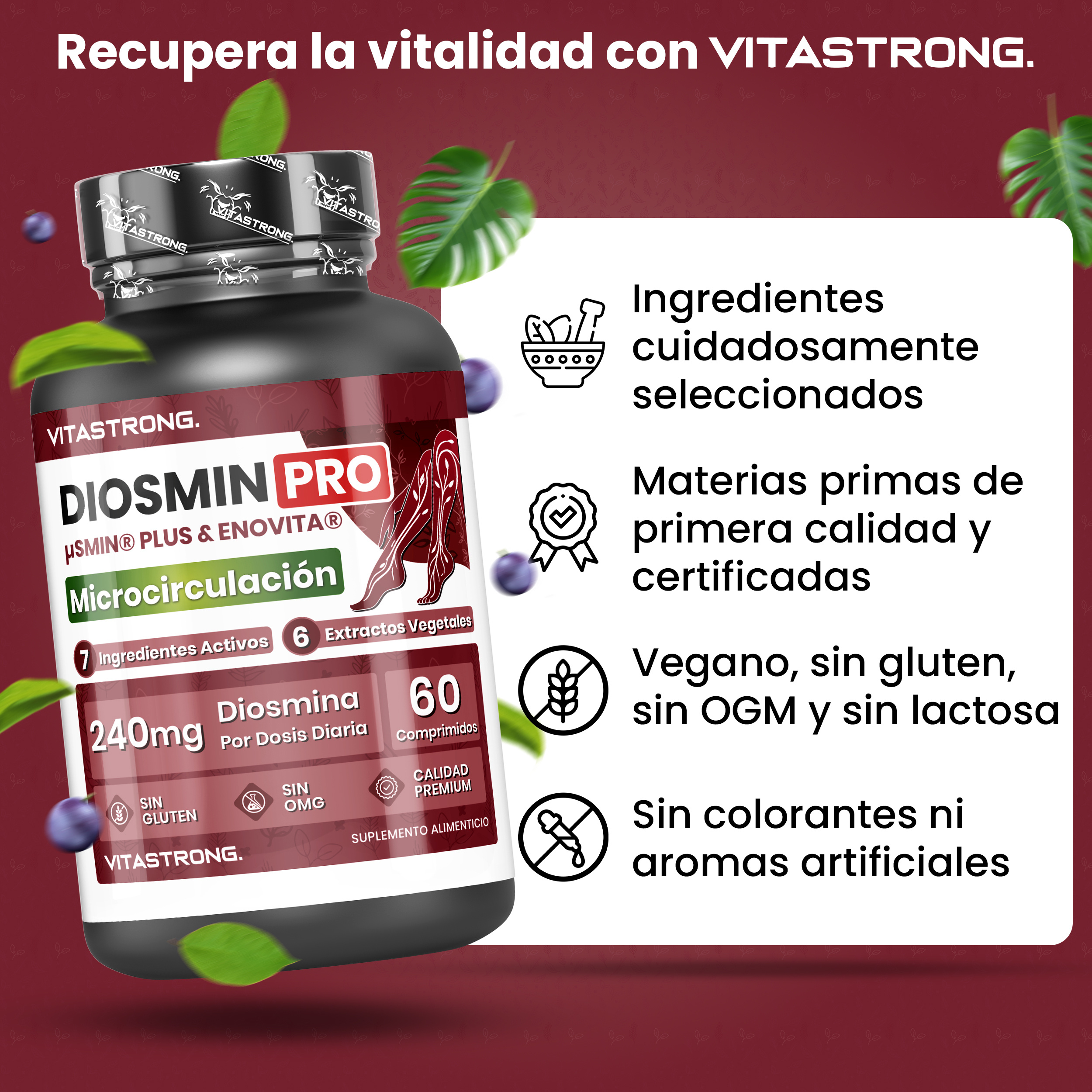 Diosmina PRO Vitastrong Vegan - Imagen 3