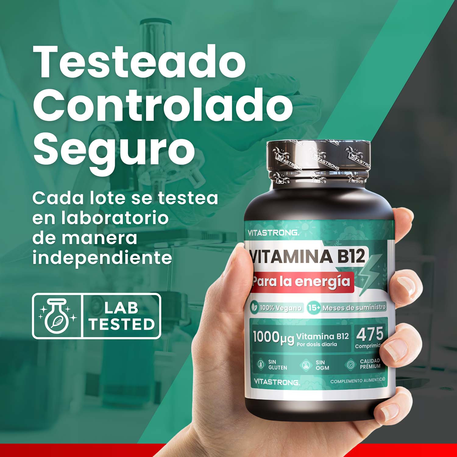 Vitamina B12 1000mcg Vegana - Imagen 7