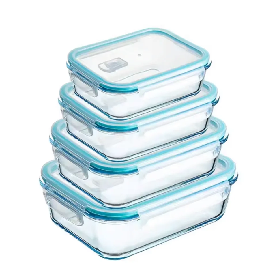 Set de 3 y 4 Recipientes Herméticos de Vidrio Borosilicato