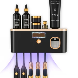 Soportes para cepillos de dientes para baños con desinfectante UV