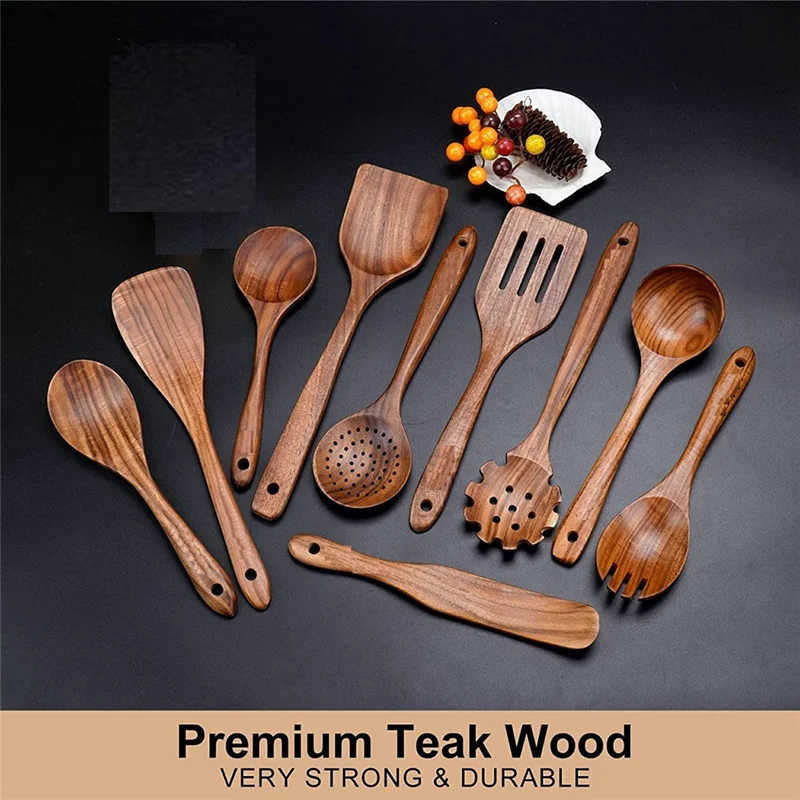 Utensilios de cocina de madera juego de utensilios de cocina - Imagen 4