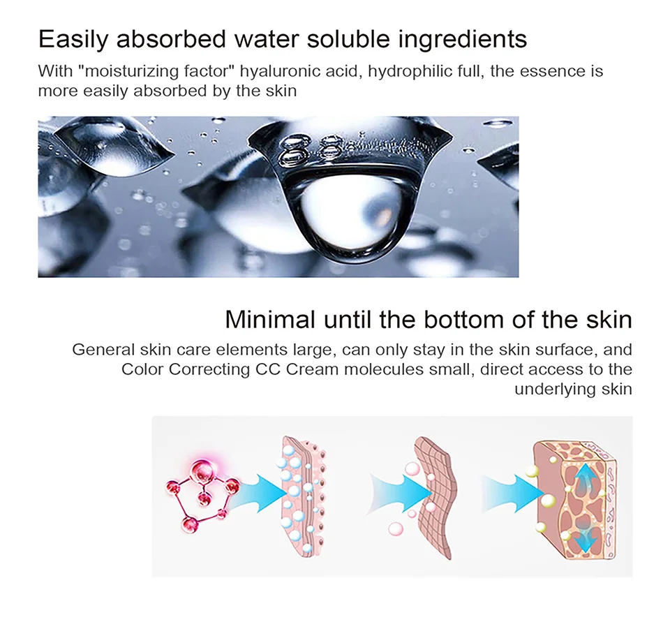 Corrector CC Crema Base Hidratante Resistente al agua Antisudor - Imagen 15