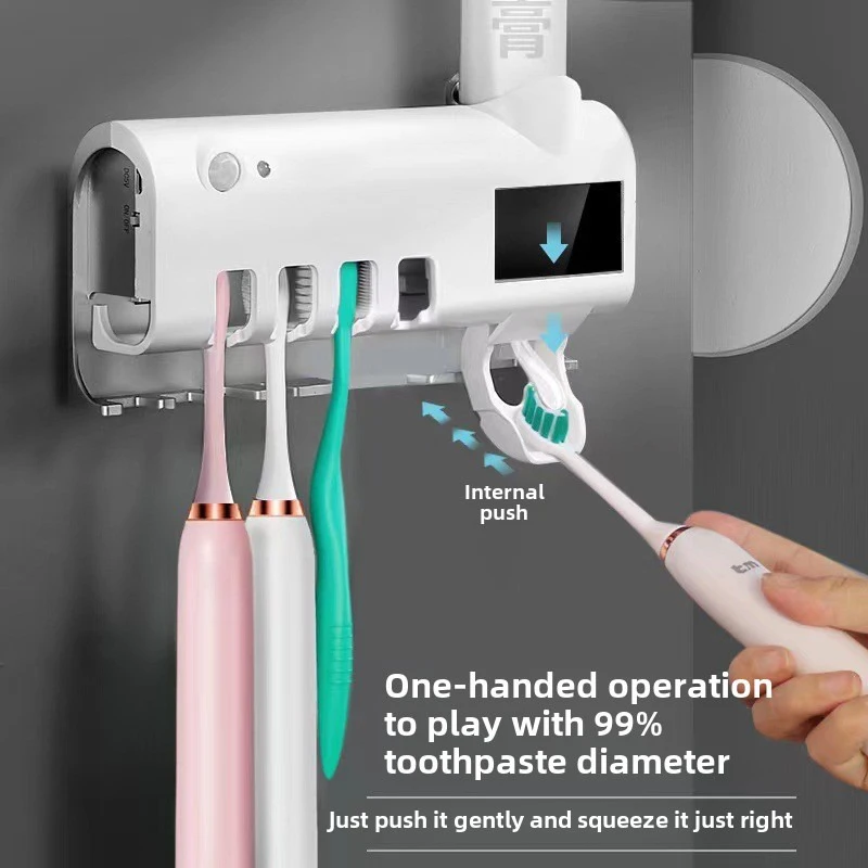 Soporte para cepillos de dientes con luz UV