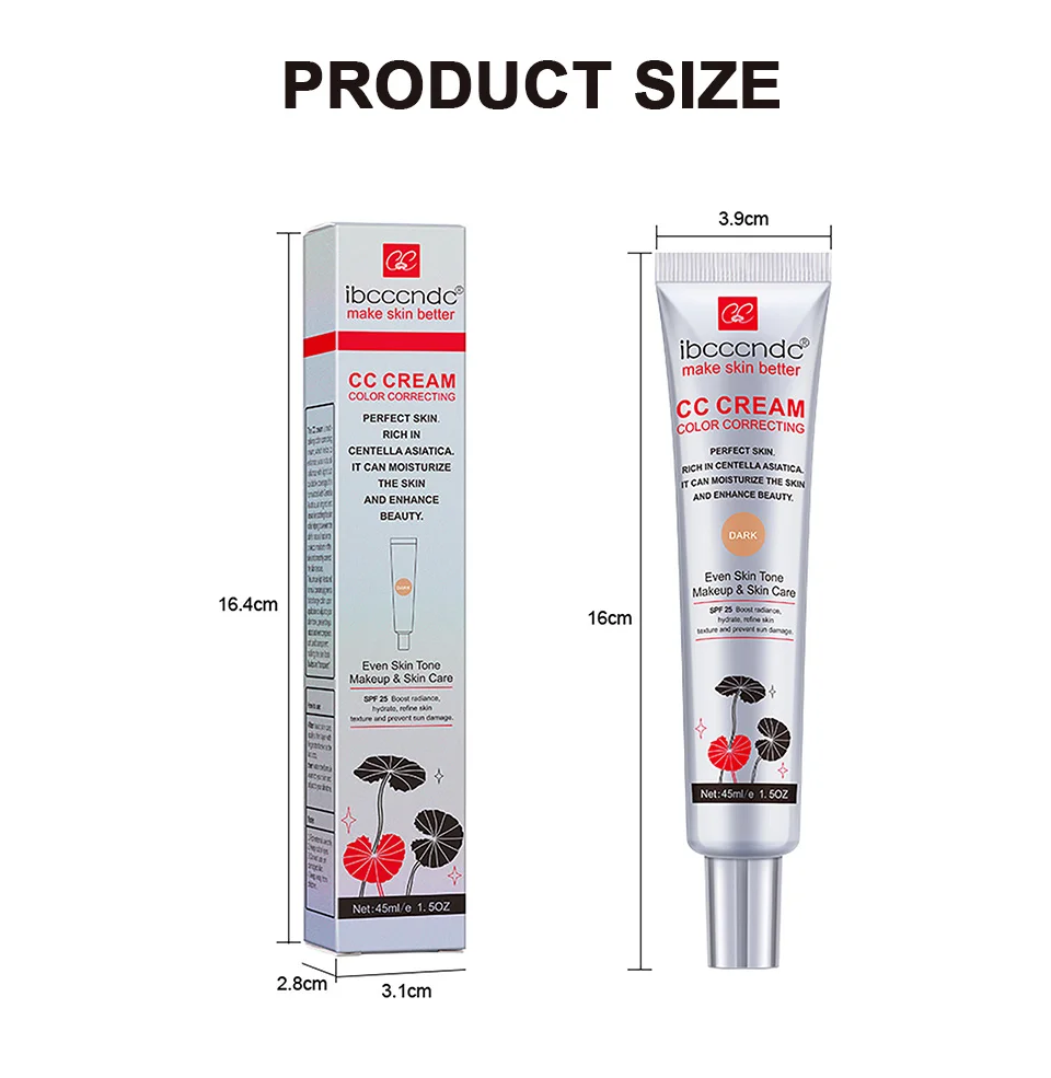 Corrector CC Crema Base Hidratante Resistente al agua Antisudor - Imagen 17