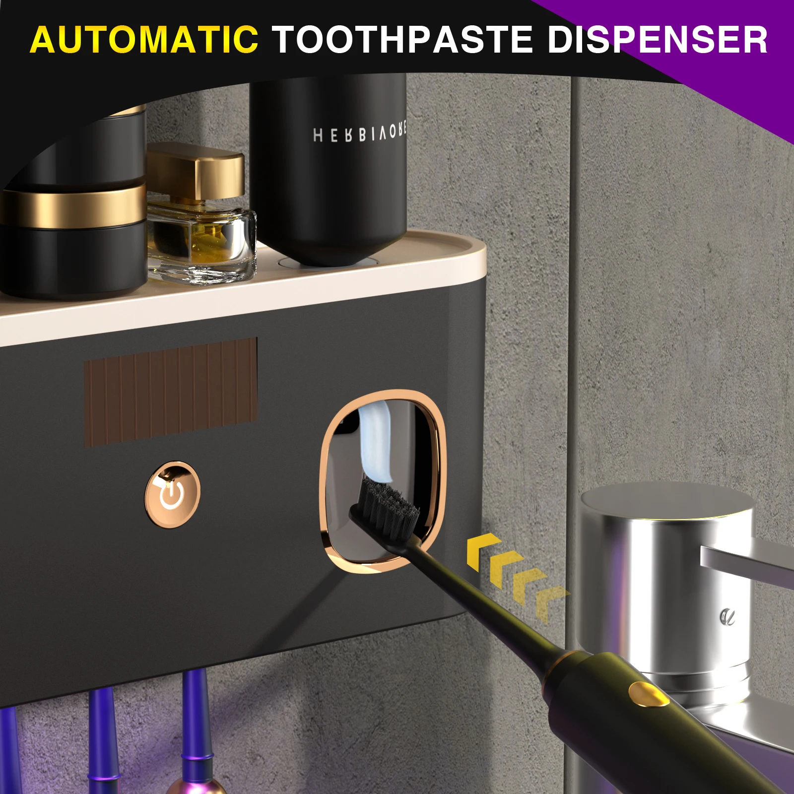 Soportes para cepillos de dientes para baños con desinfectante UV - Imagen 6