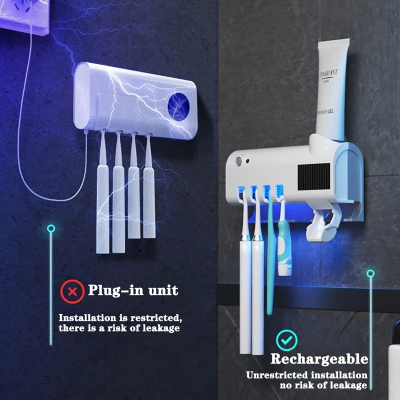 Soporte para cepillos de dientes con luz UV - Imagen 4