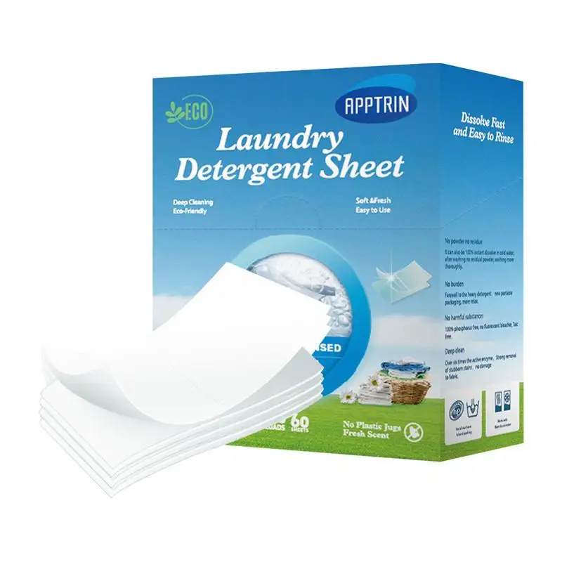 60 uds hojas de detergente de lavado