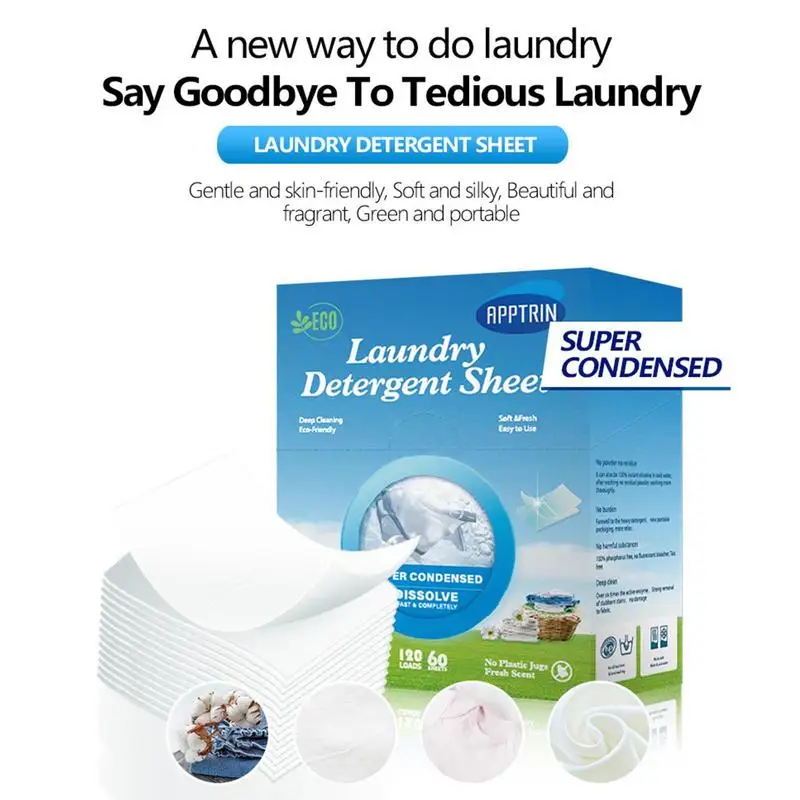 60 uds hojas de detergente de lavado - Imagen 5