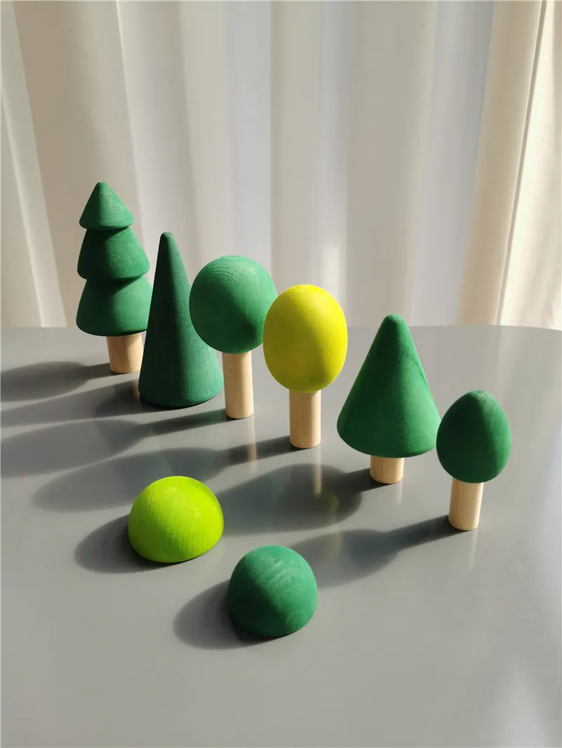 Juguetes Montessori de madera, puente apilable arcoíris - Imagen 4