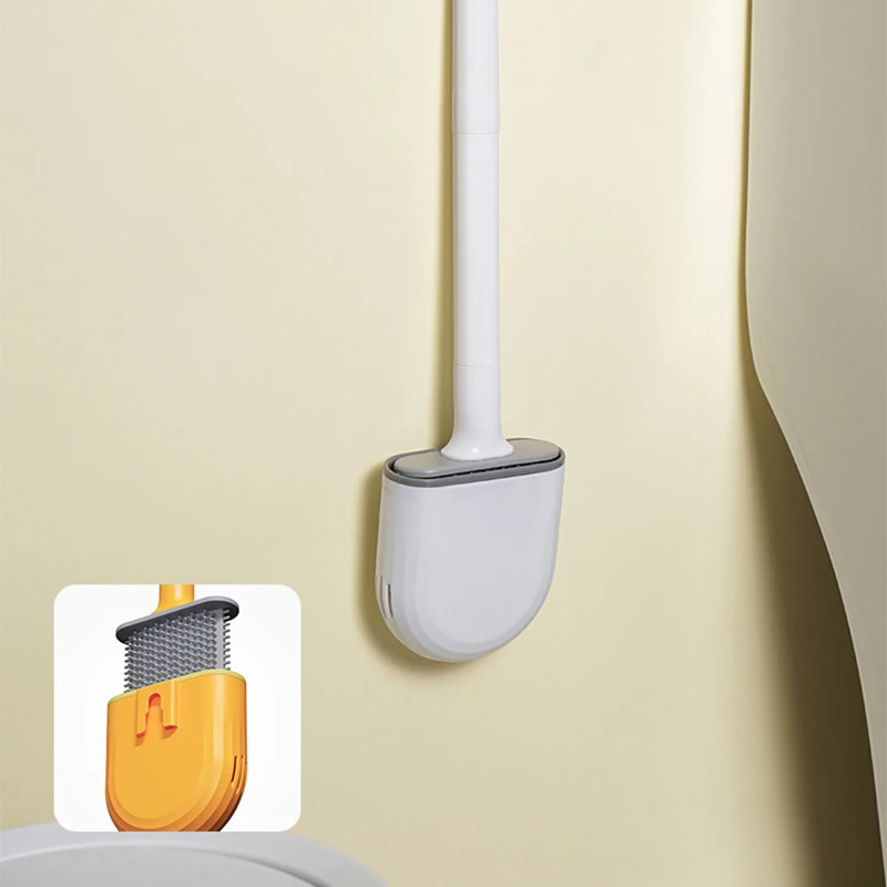 Escobilla de baño con mango largo para colgar en la pared - Imagen 3