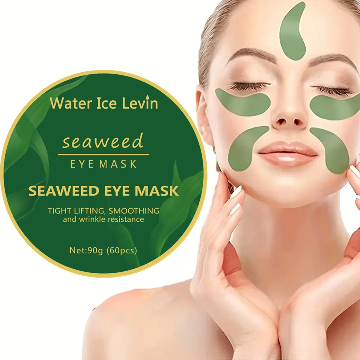 Mascarilla de ojos con ácido hialurónico de algas marinas (60 unidades) - Imagen 2