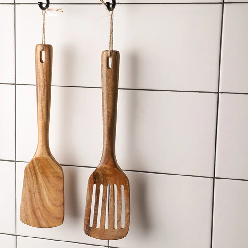Juego de 2 espátulas de madera para cocinar - Imagen 5