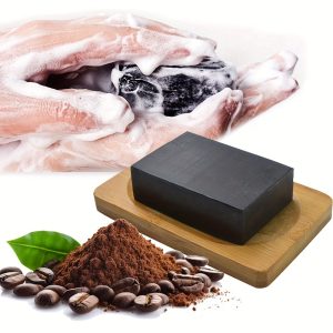 Jabón negro con manteca de cacao y vitamina E.