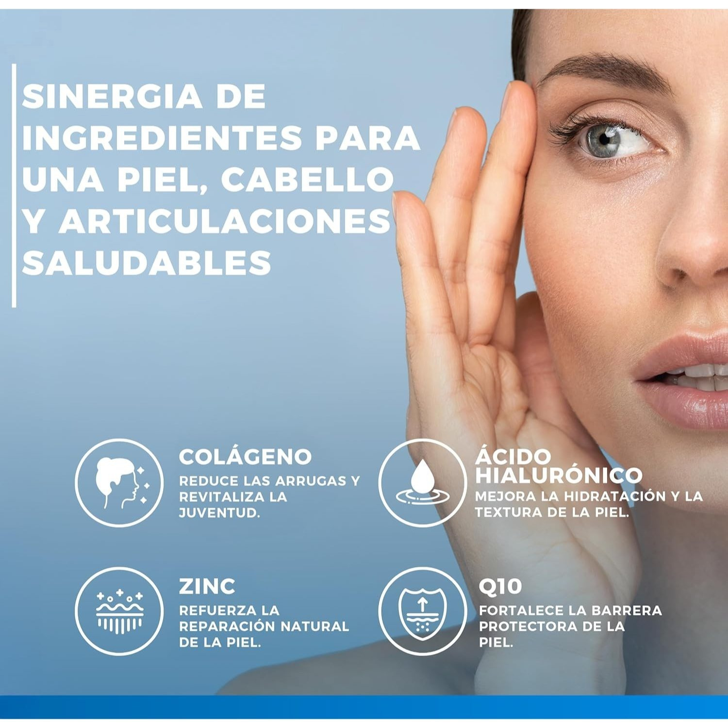 Colágeno y Ácido Hialurónico 180 Comprimidos - Imagen 3