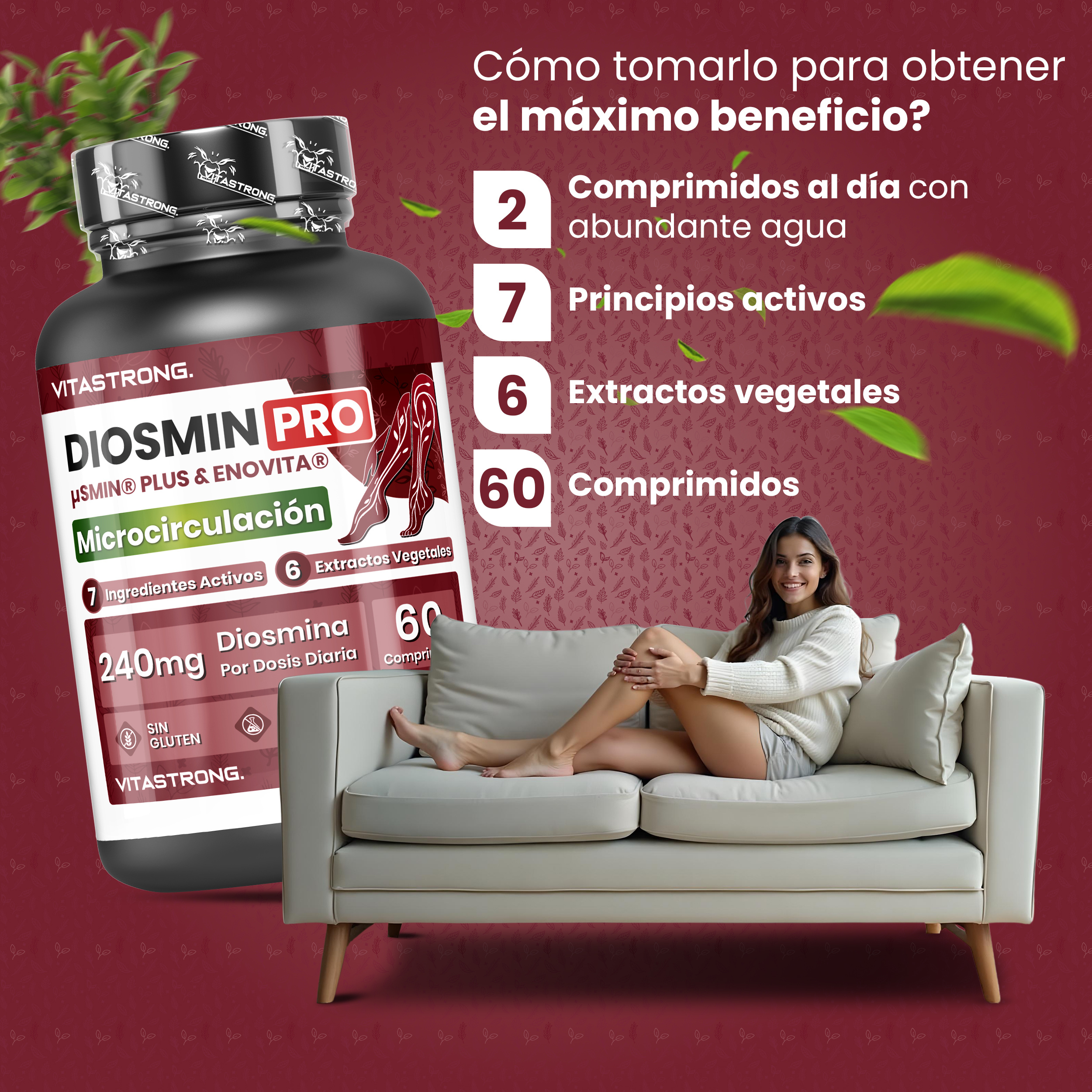 Diosmina PRO Vitastrong Vegan - Imagen 8