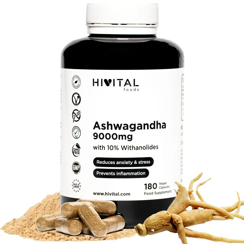 Ashwagandha 9000 mg. 180 cápsulas
